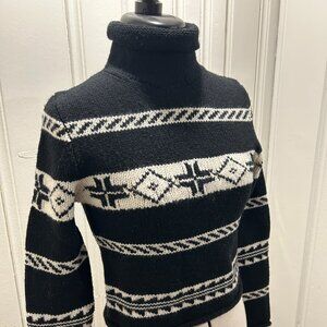 POLO Ralph Lauren black and white, wool, cropped sweater